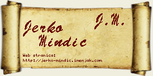 Jerko Mindić vizit kartica